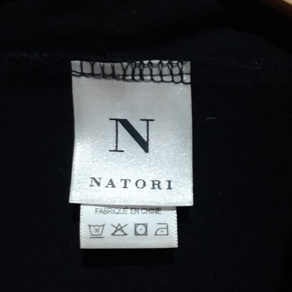 N Natori Women's Size Large Waterfall Front Cardigan in Black - Picture 6 of 8